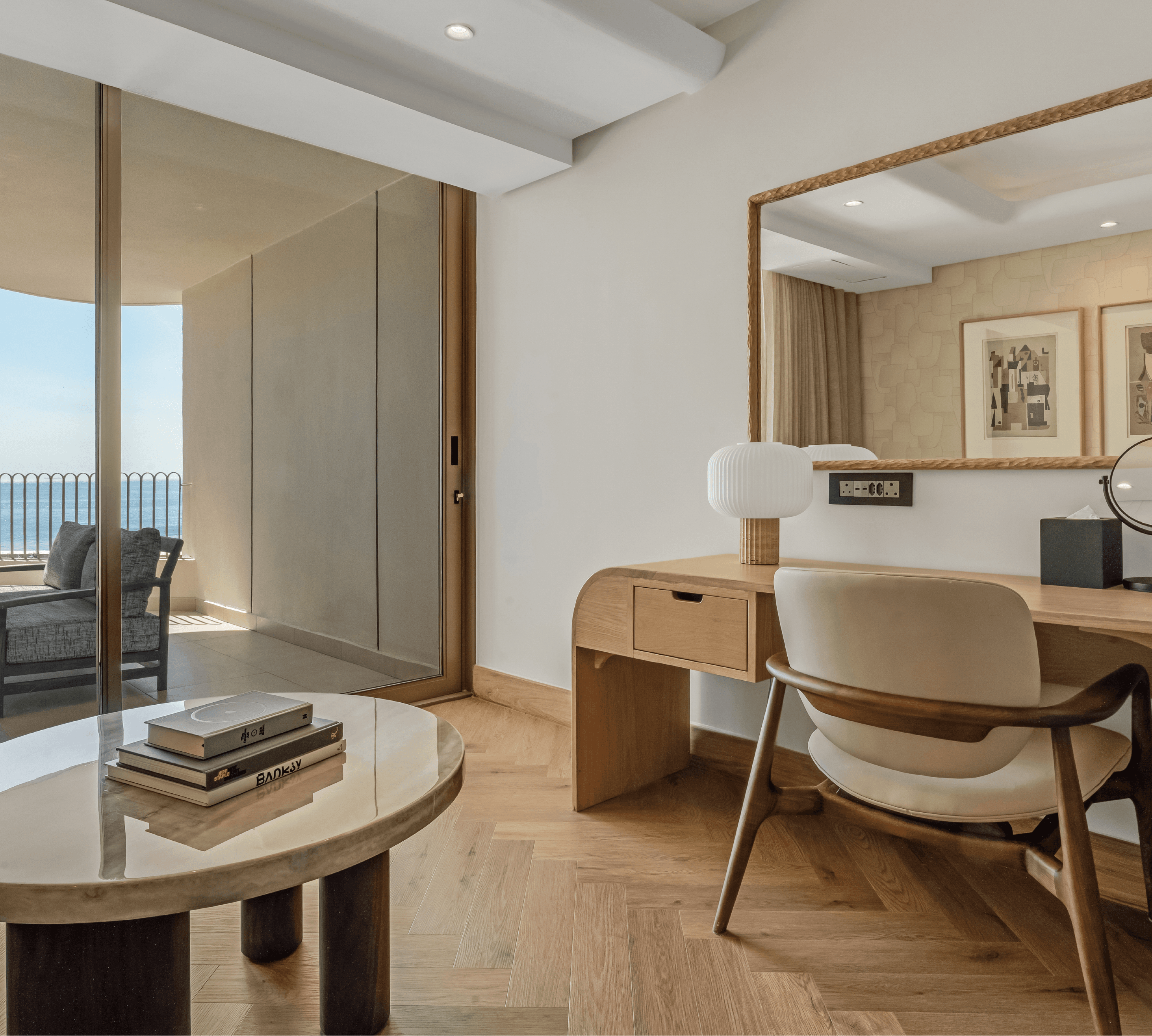 Deluxe Sea-Facing Room lounge to patio