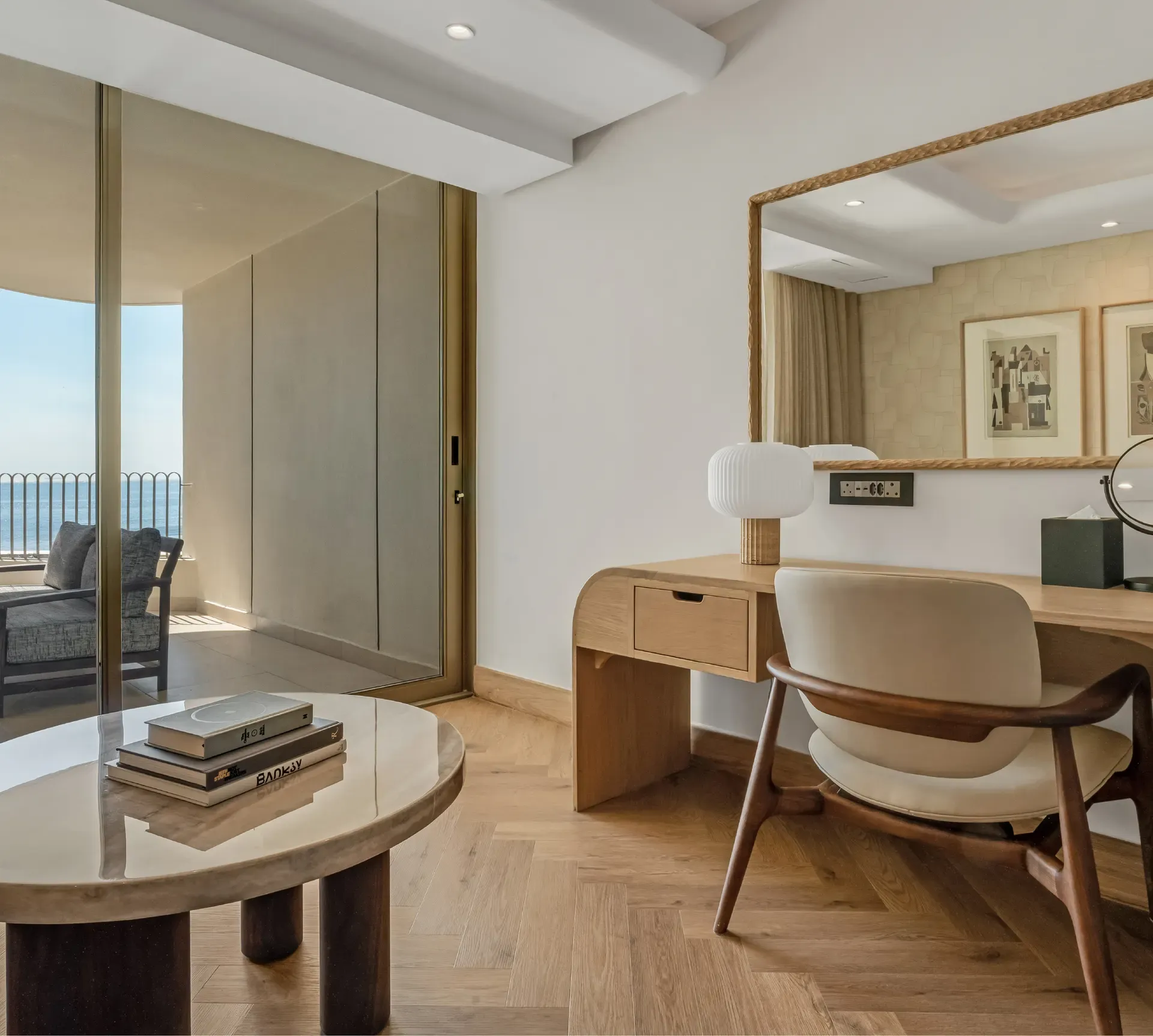 Deluxe Sea-Facing Room lounge to patio