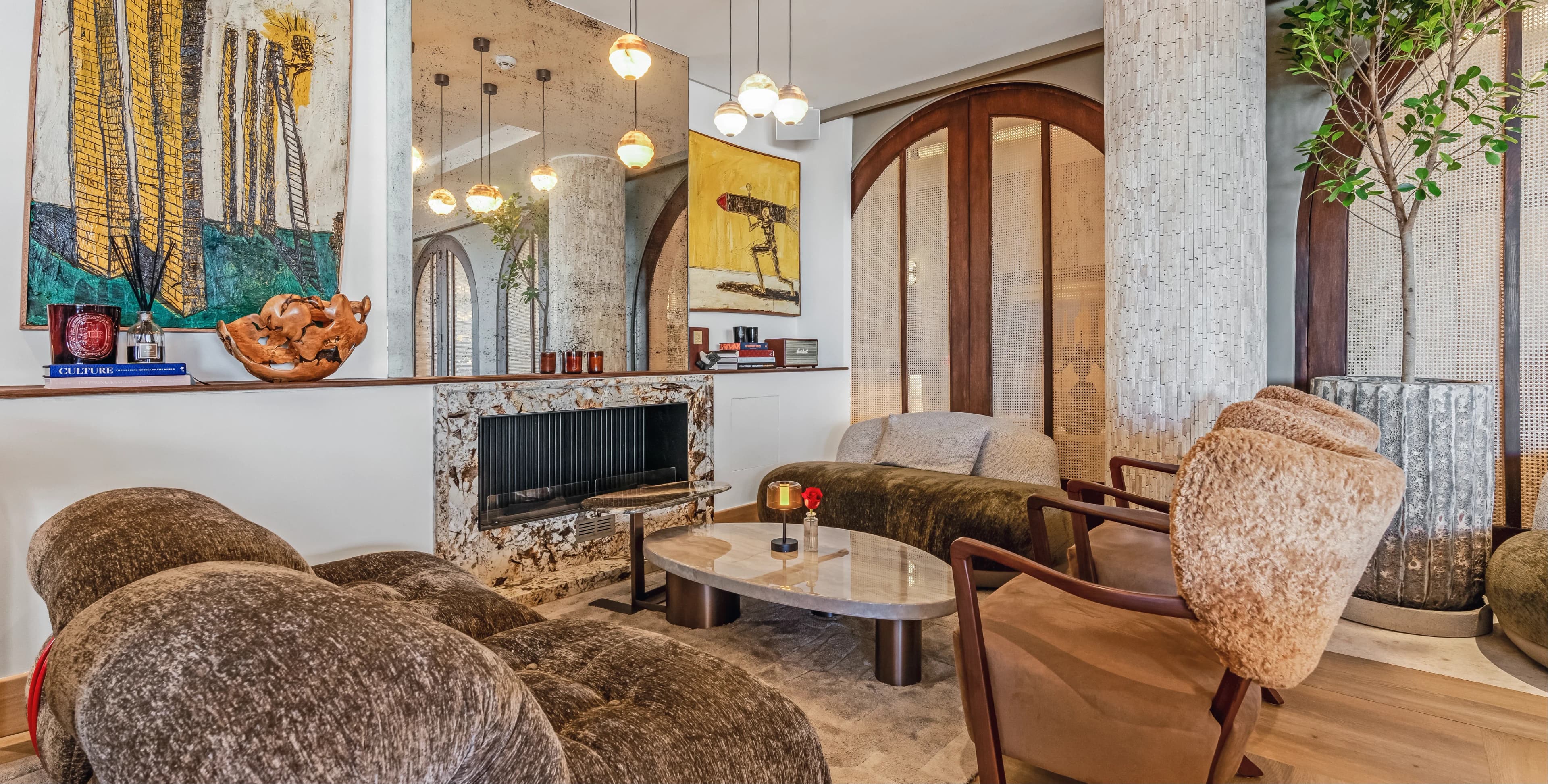 script fireplace seating